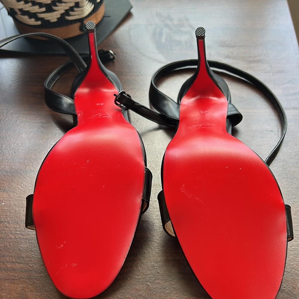 Black and red heels